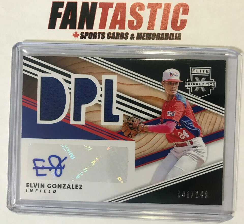 2020 Panini Elite Extra Edition Relic Auto DPL /149 DMS-EG Elvin Gonzalez - Image 1 of 2