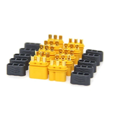 10Pcs Amass MR30 Connector Plug With Sheath Female & Male For RC Lipo Battery x - Image 1 of 4