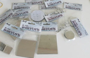 Craft Small Mirror Mosaic Tiles Various Sizes and Quantities Squares and Round - Picture 1 of 14