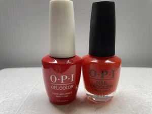 OPI GELCOLOR + MATCHING GEL POLISH A GOOD MAN-DARIN IS HARD TO FIND (GC H47) - Picture 1 of 3