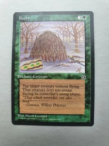 Roots, MTG Homelands (1995) Uncommon Green Enchantment NM - Picture 1 of 2