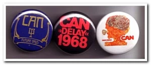 CAN Botones Pins Insignias Alemán Kraut Rock Synth Tago Mago Nuevo Fausto Kraftwerk - Imagen 1 de 1