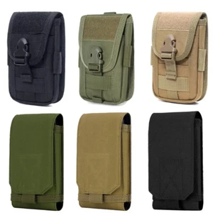 Universal Tactical Military Molle Cell Phone Holster Pouch Waist Pack Belt Bag - Picture 1 of 25