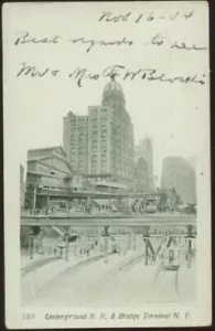 PUENTE SUBTERRÁNEO RR Y TERMINAL ANTIGUA CIUDAD DE NUEVA YORK NUEVA POSTAL 1904 090121 Q - Imagen 1 de 2