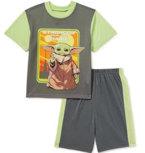 YODA Pajamas Boys size 6 NEW Star Wars Shirt Shorts Pjs Set NWT Grogu Shirt - Picture 1 of 3