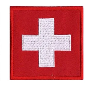 Ecusson Suisse badge patche patch Switzerland 54 x 54 mm à coudre brodé - Picture 1 of 6