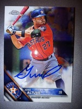 2016 Jose Altuve Autographed Auto Topps Chrome MLB Card Houston Astros