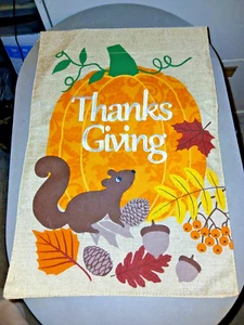 Thanksgiving- Decorative House & Garden Flags (2)- 18 X 12 Each - Picture 1 of 4