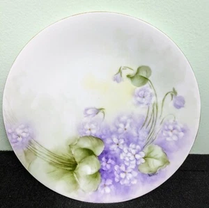 Antique 1891-1907 T&V Limoges France Hand Painted Plate: Ø7.3”, WETTEA Signed - Picture 1 of 13