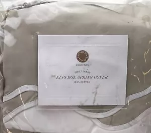 ELEGANTE CUBIERTA DE RESORTE DE CAJA MARTHA STEWART SCALLOP KING NIOP PRECIO DE VENTA SUGERIDO POR EL FABRICANTE $160 - Imagen 1 de 2