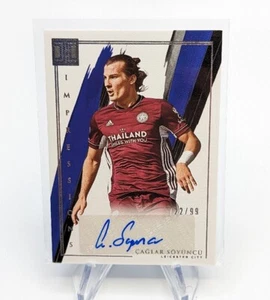 Caglar Soyuncu 2020-21 Panini Impeccable Premier Soccer Auto #d/99 Leicester - Photo 1/2