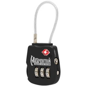 MAXPEDITION TRAVEL SICHERHEIT TASCHE VORHÄNGESCHLOSS TSA GENEHMIGT LOCK SCHWARZ - Bild 1 von 1