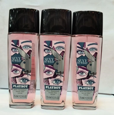 Playboy SEXY SO WHAT For Her Body Fragancia Spray 75 ml / 2,5 oz (PAQUETE DE 3) Foto 1 de 3