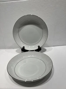 lot of 2 Crown Victoria fine china made in japan Lovelace Soup cereal Bowl - Picture 1 of 6