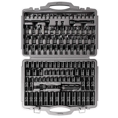 119 Piece Impact Socket Set, 1/2"3/8" Drive,Deep/Shallow,SAE/Metric,6 Point - Image 1 of 4