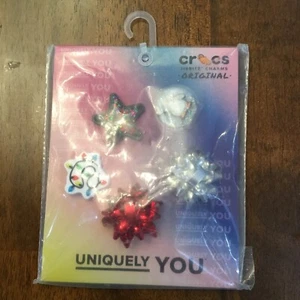 Crocs Jibbitz Uniquely You Wonderful Time 5 Pack Christmas New on Card - Picture 1 of 2