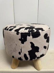 mini cow print ottoman - Picture 1 of 5