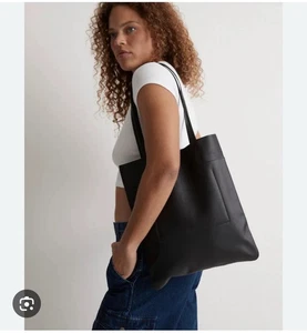 Madewell - The Magazine Tote Bag, Echtleder schwarz - Bild 1 von 7