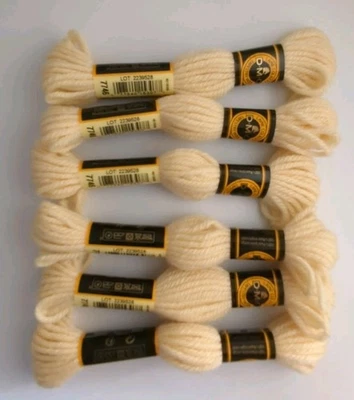 6 Skeins DMC Tapestry Wool 8m Colour 7746 ULTRA VERY LIGHT TAN Laine Colbert NEW - Image 1 of 4