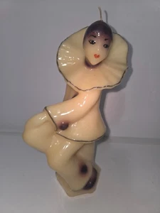 Large Pre Owned Pierrot CLOWN Candle 10" Tall - Picture 1 of 6