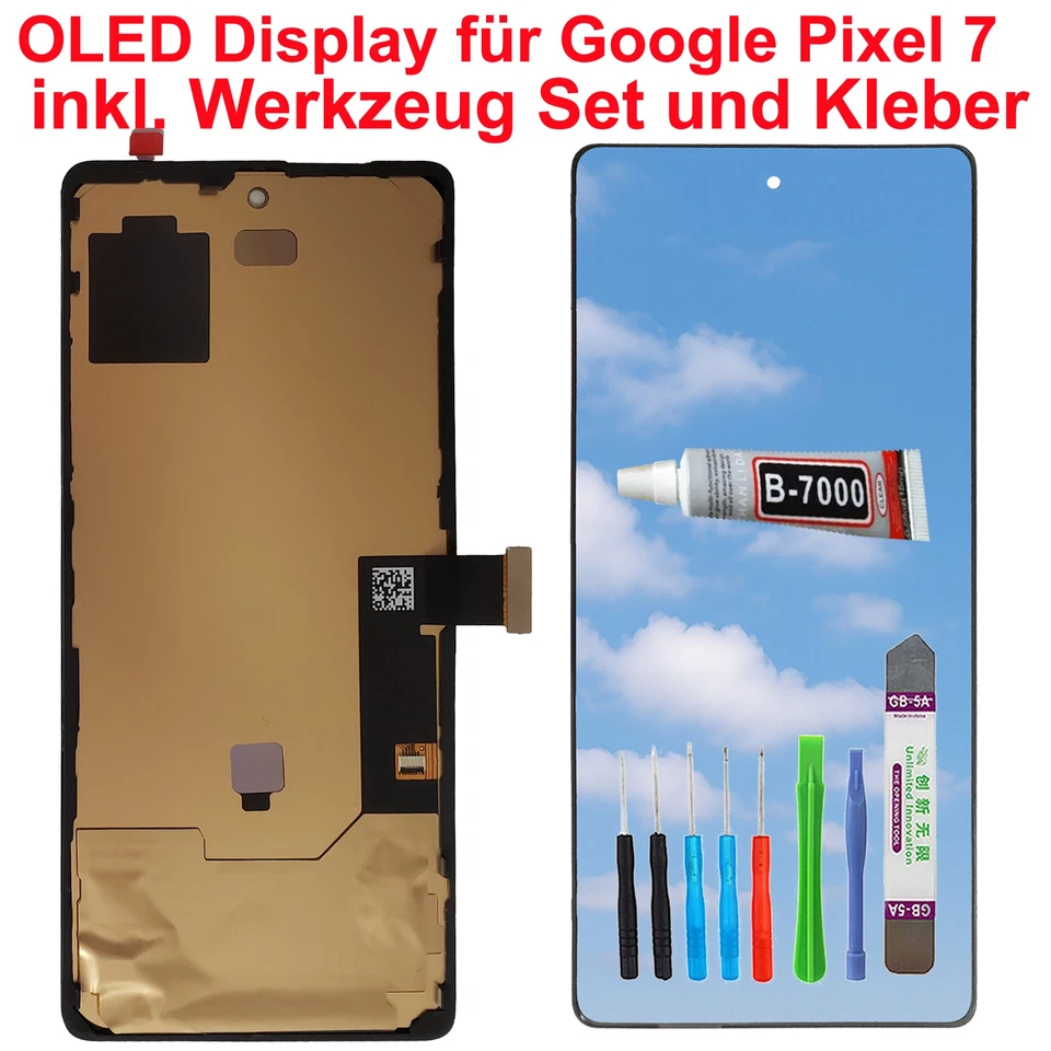 TOP-HX OLED Display für Google Pixel 7 GO3Z5, GQML3, GVU6C LCD Bildschirm + Werkzeug