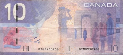 Canada  $10   Ottawa , 2005  Series  BTM  Circulated Banknote CGTx1 - Image 1 of 2