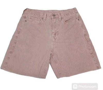 Bermuda American Eagle Super Stretch veludo bainha crua rosa macia tamanho 2 - Imagem 1 de 4