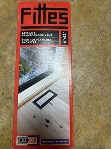 FITTES Aria Lite - Bodenentlüfter mit Rahmen 4 Zoll x 12 Zoll Schwarz - Bild 1 von 1