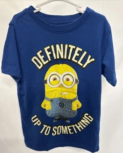 T-shirt Minions ragazzo sicuramente fino a qualcosa taglia papà 4/5 blu - Foto 1 di 3