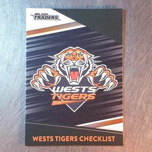 2020 NRL Traders Pearl Special Wests Tigers Emblem & Checklist Card PS151 - Picture 1 of 2