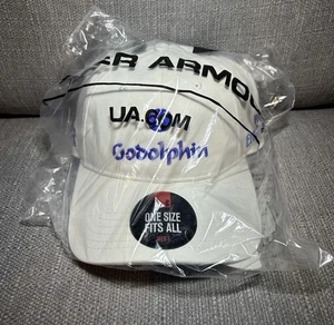 🏇Godolphin Under Armour Gorra de béisbol blanca Carreras de caballos Fly Emirates - Imagen 1 de 4