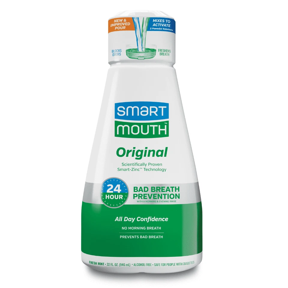SmartMouth The Original Activated Dual-Solution Breath Rinse Mouthwash, 32 fl oz - Image 1 of 4