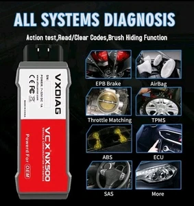 VXDIAG NX500 fit For Ford/Mazda J2534 Programming OBD2 Car Diagnostic Scanner - Foto 1 di 8