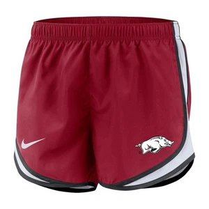 ARKANSAS RAZORBACKS NIKE WOMENS RED TEMPO DRI-FIT SHORTS - LARGE - Picture 1 of 1