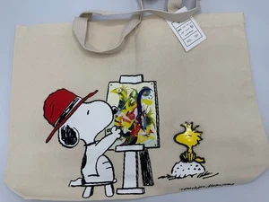 NWT SDCC 2018 Exclusive Peanuts Snoopy Tote Bag & Pin Tomokazu Matsuyama - Picture 1 of 2