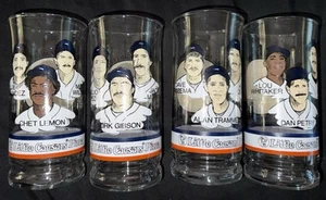 VTG 1984 Detroit Tigers Little Caesars World Series Complete Set/4 Glasses - Picture 1 of 6