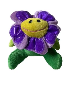 Bananen Sonnenblume Teddybär klein Mini Stofftier Plüschtier Blume 5 Zoll lila - Bild 1 von 9