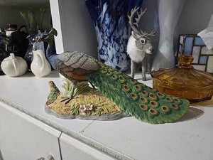 Schöne Pfauen Figur Andrea von Sadek, seltener Fund, 12 Zoll - Bild 1 von 10