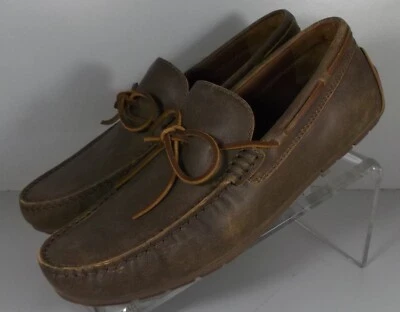 246496 SP50 BALDWIN MEN'S SHOES SIZE 9 M BROWN LEATHER DRIVER JOHNSTON & MURPHY - Image 1 of 4