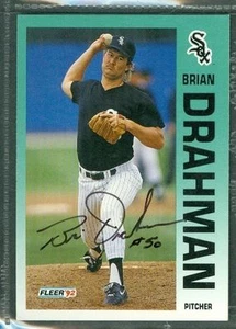 Brian Drahman Baseball Auto 1992 Fleer '92 Signature Autograph Signed Card #77 - Picture 1 of 1