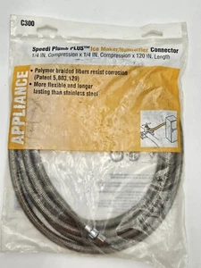 New Speedi Plumb PLUS 1/4" X 120" Ice Maker Humidifier Connector Hose C300 - Picture 1 of 3