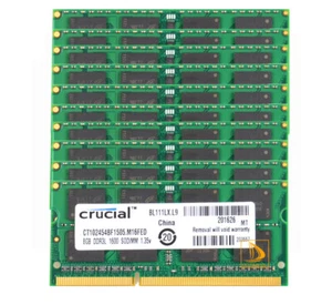 Crucial 10X 8GB 2Rx8 PC3L-12800S SODIMM RAM Laptop Memory Intel DDR3L 1600Mhz - Picture 1 of 15