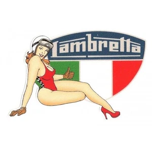 LAMBRETTA right Pin Up droite Sticker vinyle laminé - Picture 1 of 1