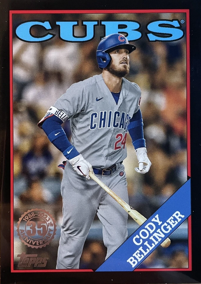 2023 Topps Series 2 1988 Insert Black Parallel #/299 Cody Bellinger #2T88-6 - Image 1 of 4