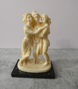 Gino Ruggeri Sculptor "The Three Graces" Resin Sculpture Figure Italy 6" x 4" - Picture 1 of 10