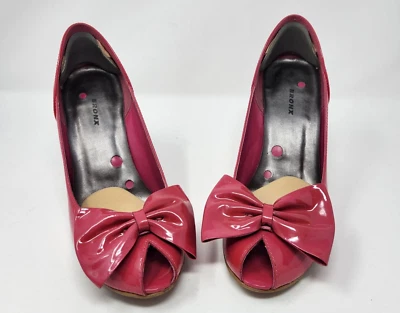 VTG Bronx Pink Bow Heels Size 8 - Image 1 of 4