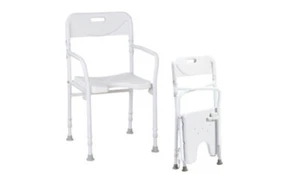 Russka Folding Aluminum Shower Chair With Armrests And Backrest - Picture 1 of 1
