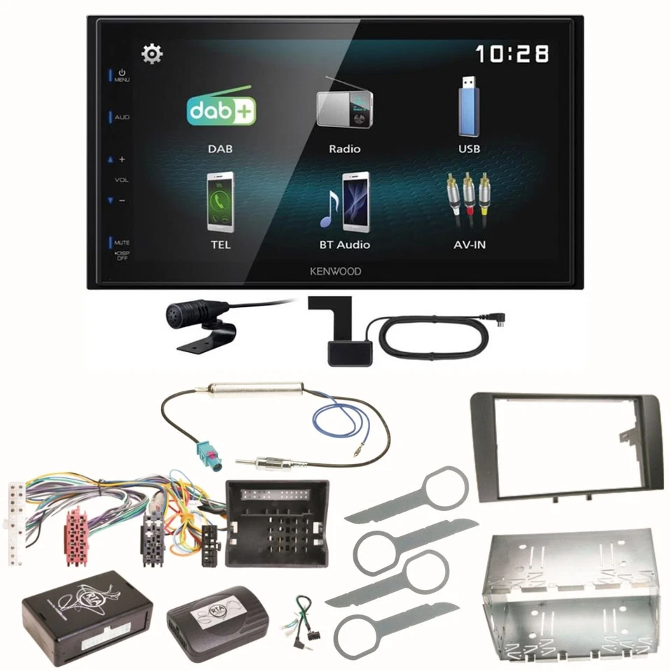 Kenwood DMX-125DAB Digitalradio Bluetooth USB iPod Einbauset für Audi A3 8P 8PA - Bild 1 von 1