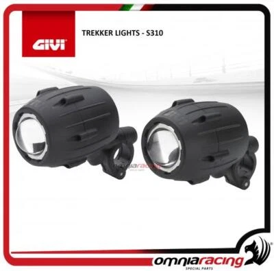 S310 Givi Trekker Lights additional halogen with handlebar switch button - Image 1 of 4