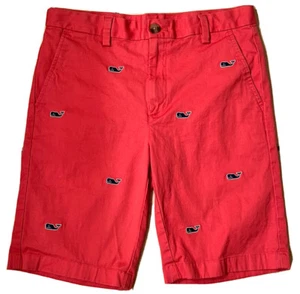 Vineyard Vines Whale Embroidered Shorts Pink Coral Boys Size 14 Shorts - Picture 1 of 11